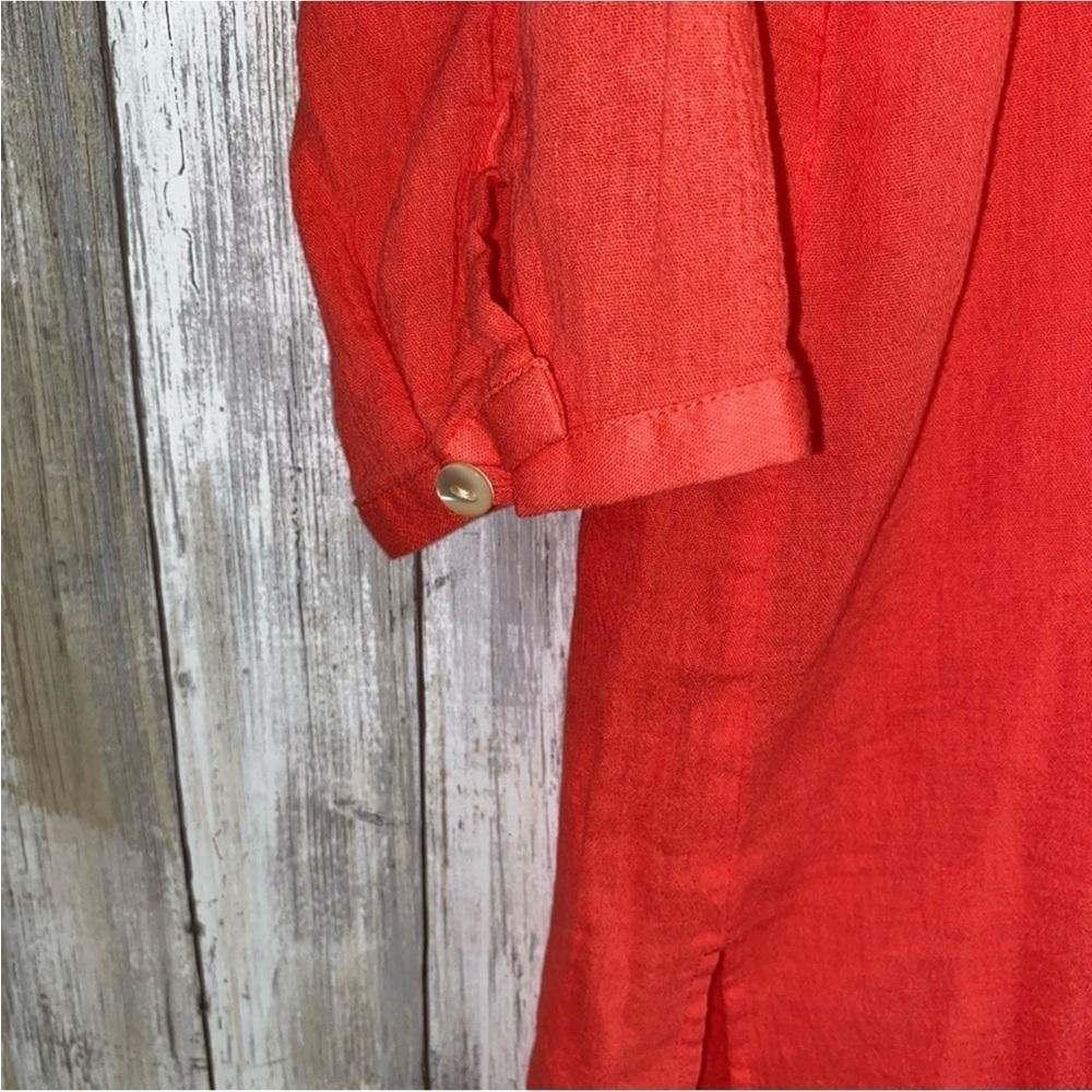 J. Jill Reddish Pink Popover Blouse - Picture 3 of 4